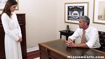 pornd mormon elder inspects virgin pussy before fingerfucking her 