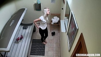 blonde teen cought on hidden pussy20 com cam in public solarium 