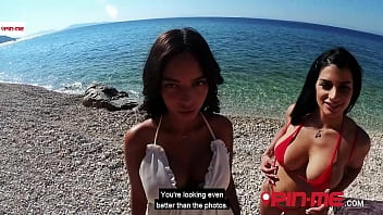 rosa and sofia like to share and muslimsex spoil his boner at the beach pin-me.com 