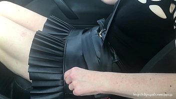 day july neked sex 29 2020 wife angela in a leather miniskirt 