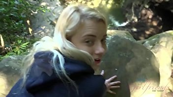 blonde teen gets fucked xxvideso 2019xx sanilion and sucks cock in a forest riley star 