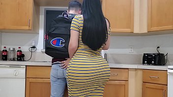 big ass stepmom cant go out with coronavirus sex vedio lockdown so she fucks her son 