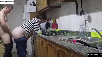 she has arrived from shopping xxhd and they fuck in the kitchen 