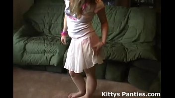 petite teen kitty flashing her super hot sex panties in a tiny miniskirt 